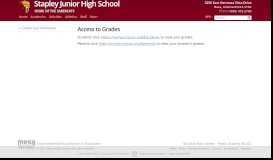 
							         Stapley Junior High » Grade Portal - Mesa Public Schools								  
							    