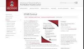 
							         STAR Central | Pat Walker Health Center | University of Arkansas								  
							    