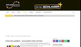 
							         Star des Jahres - Schlager Star Voting - SCHLAGERportal								  
							    