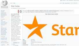 
							         Star India - Wikipedia								  
							    
