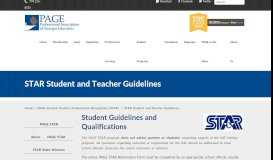 
							         STAR Student and Teacher Guidelines | PAGE INC								  
							    