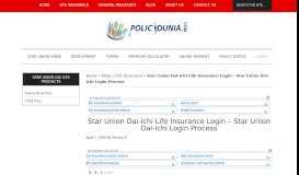 
							         Star Union Dai-ichi life Insurance login | new user registration								  
							    
