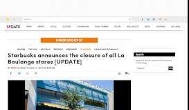 
							         Starbucks announces the closure of all La Boulange stores [UPDATE ...								  
							    