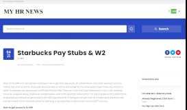 
							         Starbucks Pay Stubs & W2 - My HR News | An employee Web portal								  
							    