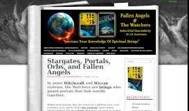 
							         Stargates, Portals, Orbs, and Fallen Angels |								  
							    