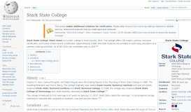 
							         Stark State College - Wikipedia								  
							    