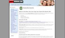 
							         Starkville Electric | - ICantPayMyBill.com								  
							    
