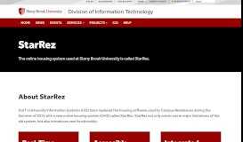 
							         StarRez - Division of Information Technology - Stony Brook University								  
							    