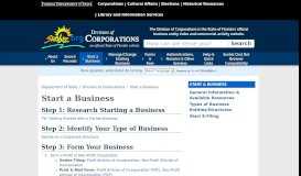 
							         Start a Business - Division of Corporations - Florida Department of State								  
							    