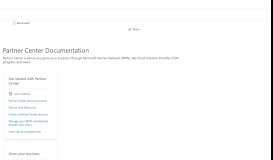 
							         Start here for help with Partner Center - Partner Center | Microsoft Docs								  
							    