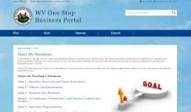 
							         Start My Business - One Stop Business Portal - WV.gov								  
							    