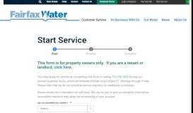
							         Start Service | Fairfax Water - Official Website								  
							    
