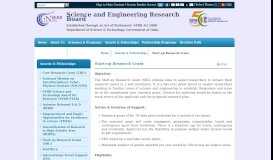 
							         Start-up Research Grant(SRG): Science and Engineering ... - SERB								  
							    