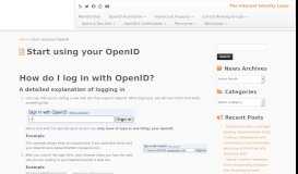 
							         Start using your OpenID | OpenID								  
							    