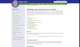 
							         Starting a Business in St. Peters - City of St. Peters								  
							    