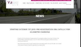 
							         Starting October 1st 2015: Pre-registration OBU Satellic for Kilometre ...								  
							    