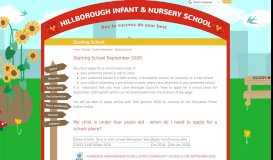 
							         Starting School | Hillborough Infant and Nursery School								  
							    