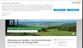 
							         StartRhön - Portal für Wirtschaft und Tourismus in der Thüringer Rhön								  
							    
