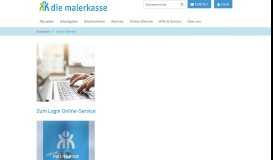 
							         Startseite - Online-Dienste - Malerkasse								  
							    
