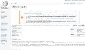 
							         Startup Monthly - Wikipedia								  
							    
