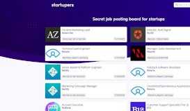 
							         StartUpers: Startup Jobs								  
							    