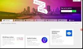 
							         Startups in Montréal • • Built in MTL								  
							    
