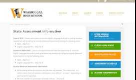 
							         State Assessment Information | Washougal High School								  
							    