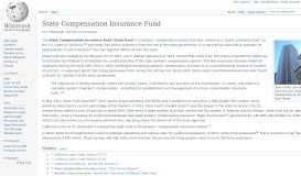 
							         State Compensation Insurance Fund - Wikipedia								  
							    