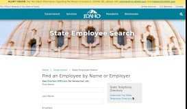 
							         State Employee Search | The Official Website of the State of Idaho								  
							    