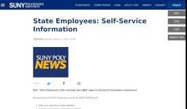 
							         State Employees: Self-Service Information | SUNY Polytechnic Institute								  
							    