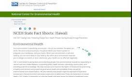 
							         State Fact Sheets - Hawaii | NCEH | CDC								  
							    