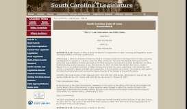 
							         State Fire Marshal - South Carolina Legislature								  
							    