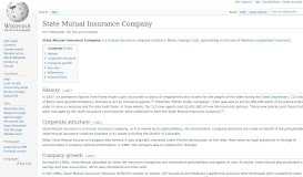 
							         State Mutual Insurance Company - Wikipedia								  
							    