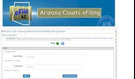 
							         State of Arizona E-Filing Portal								  
							    
