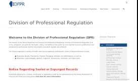 
							         State of Illinois | Department of Financial & Professional ... - idfpr								  
							    