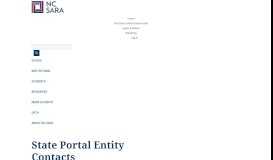 
							         State Portal Entity Contacts | nc-sara								  
							    