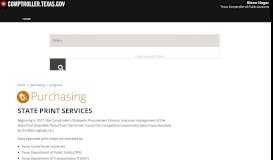 
							         State Print Services - Texas Comptroller - Texas.gov								  
							    