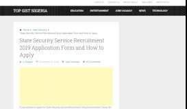 
							         State Security Service Recruitment 2019 Application Form and How to ...								  
							    