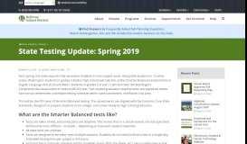 
							         State Testing Update: Spring 2019 – Bellevue School District								  
							    