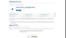 
							         Stater Bros. Job Application - Apply Online								  
							    