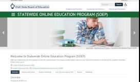 
							         Statewide Online Education Program (SOEP) - Utah State Board of ...								  
							    