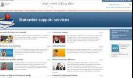 
							         Statewide support services - The Department of Education								  
							    