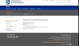 
							         Statista: The Statistics Portal | University of New Hampshire Library								  
							    