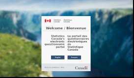 
							         Statistics Canada's electronic questionnaire portal / Le portail ...								  
							    