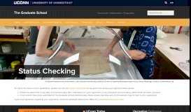 
							         Status Checking | The Graduate School - UConn Grad School								  
							    