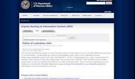 
							         Status of a pending claim - IRIS.va.gov								  
							    