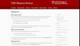 
							         Status of… | USC Business Services								  
							    