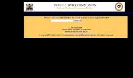 
							         Status of your application(s) - PUBLIC SERVICE COMMISSION: Jobs ...								  
							    