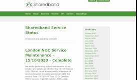 
							         Status Page | Sharedband, Broadband Bonding								  
							    
