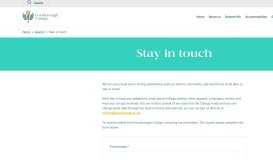 
							         Stay in Touch! - Goodenough College								  
							    